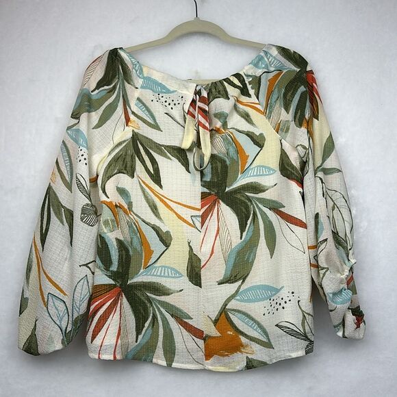 A NEW DAY Floral Boho Peasant Blouse Sz XS - Picture 4 of 7